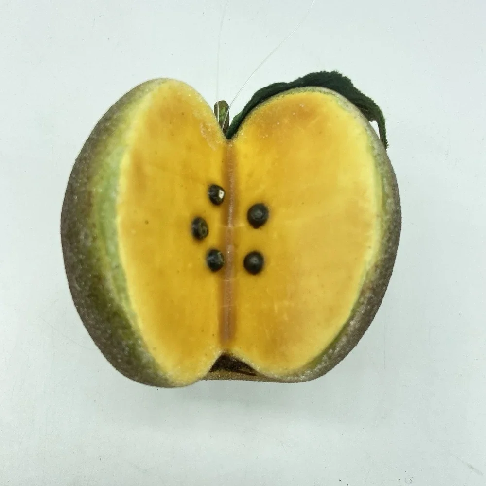Sugared Fruit Faux‎ Pears Apples Set Of 4 Ornaments Cottagecore Kitchen Decor